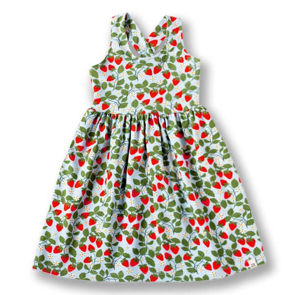 Strawberry Print Crossback Dress