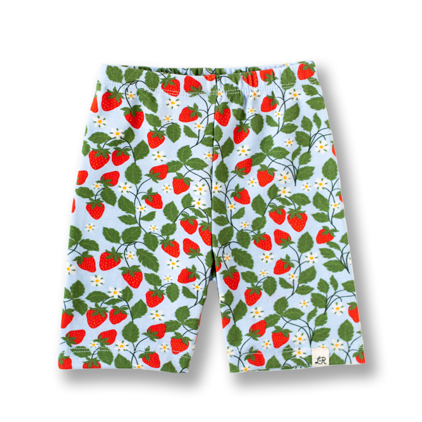 Strawberry Print Biker Shorts