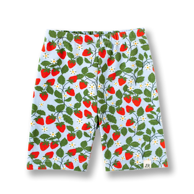 Strawberry Print Biker Shorts