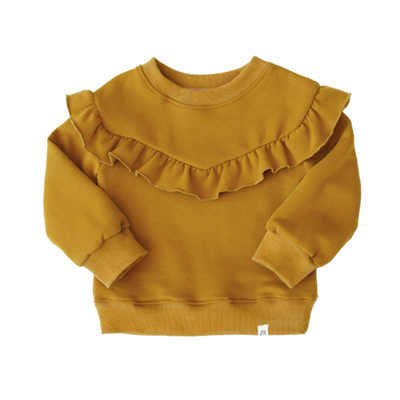 Sunflower Drop Shoulder Ruffle Sweater