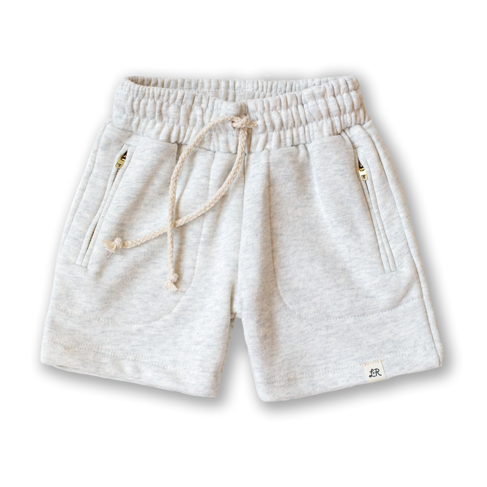 Heathered Cream Jogger Shorts