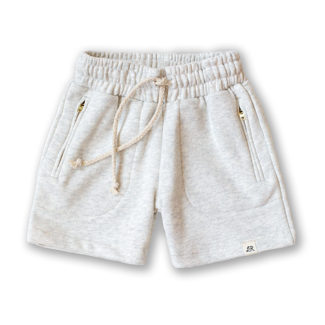 Heathered Cream Jogger Shorts