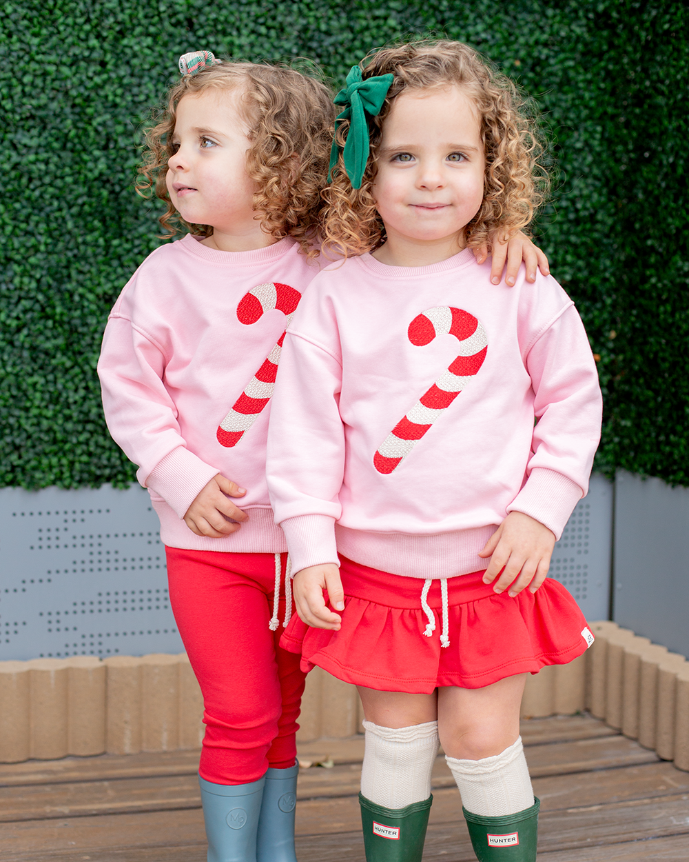 Gumdrop Candy Cane Embroidered Patch Crewneck