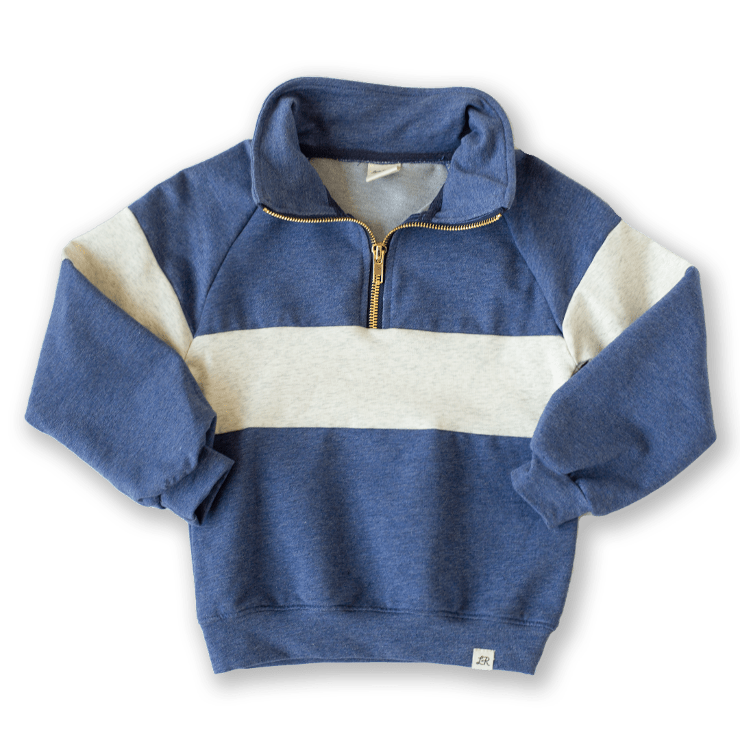 Denim 1/4 Zip Pullover - Little Road Co.