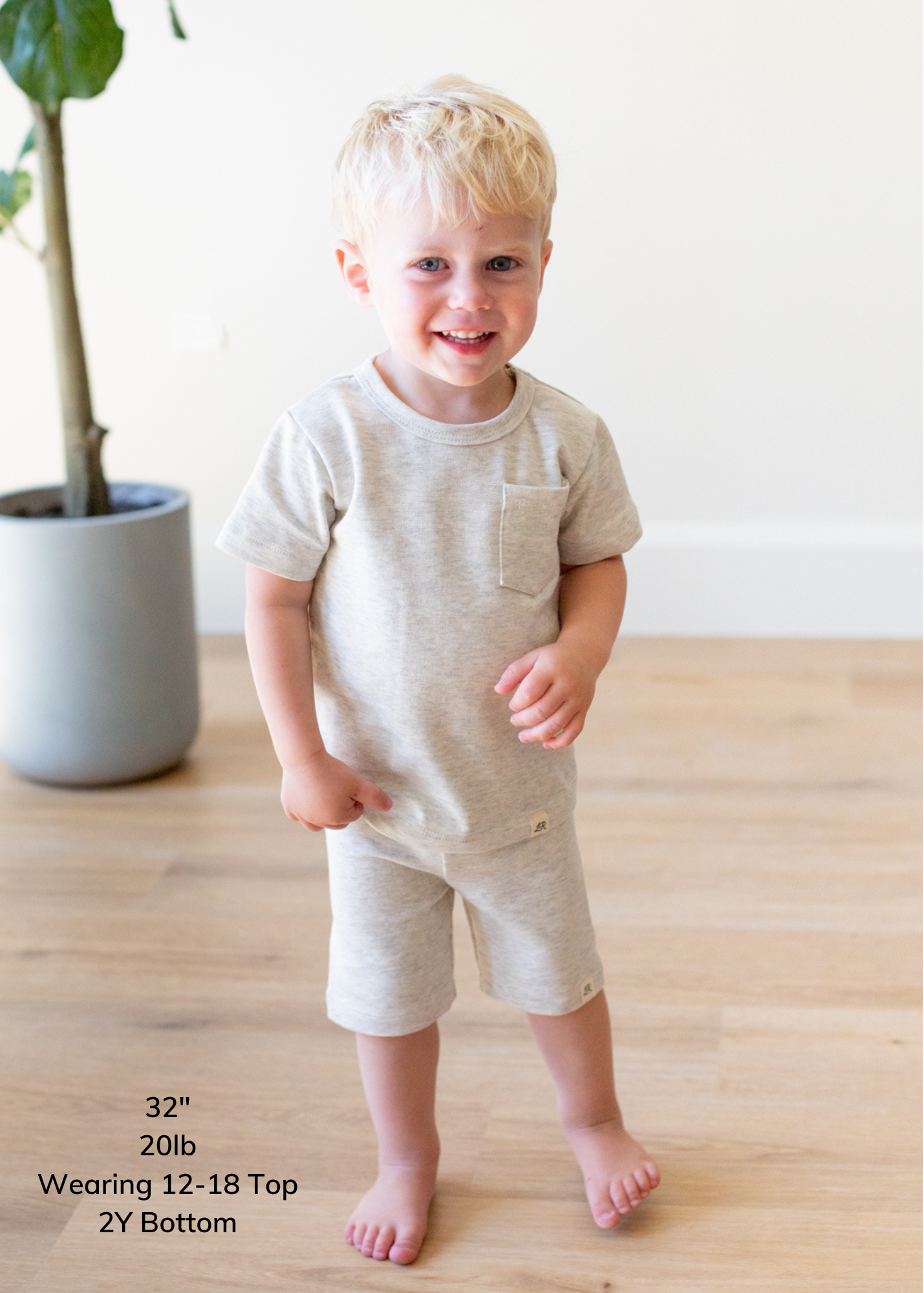 Heathered Cream Biker Shorts