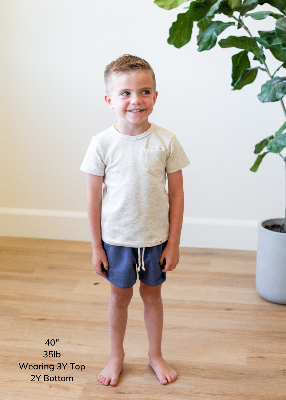 Heathered Cream Short Sleeve Pocket Shirt