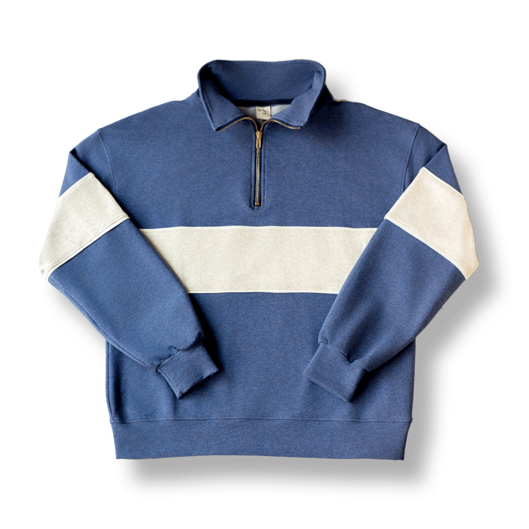 Women's Denim 1/4 Zip Pullover - Little Road Co.
