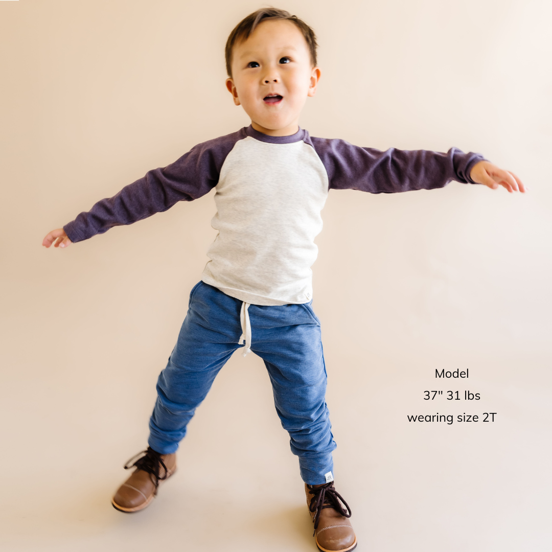 Boysenberry Long Sleeve Baseball Tee