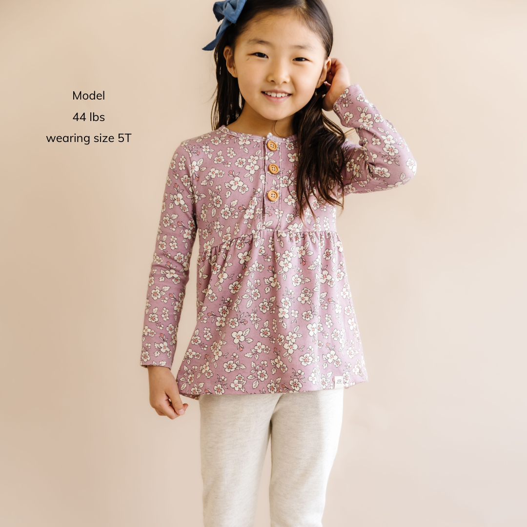Harvest Floral Long Sleeve Peplum Top
