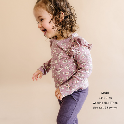 Harvest Floral Long Sleeve Flutter Top