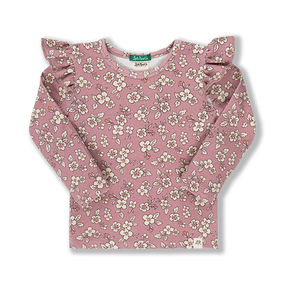 Harvest Floral Long Sleeve Flutter Top