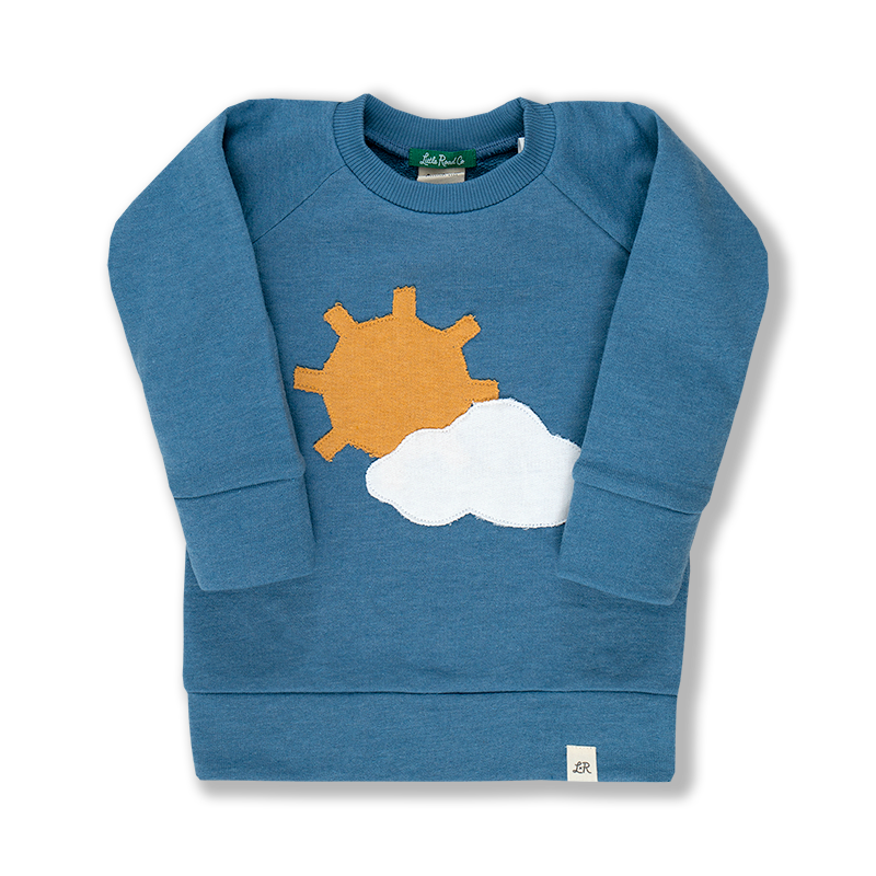 Bluefin Sun & Cloud Patch Crewneck