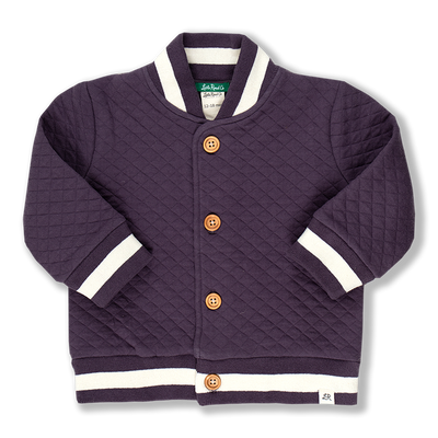 Boysenberry Quilted Bomber Jacket