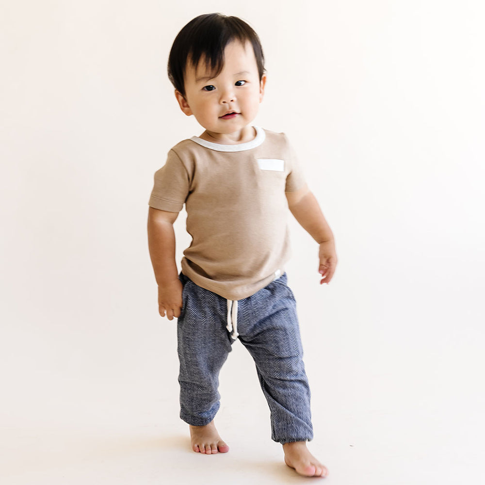 Toffee Short Sleeve Welt Pocket Tee