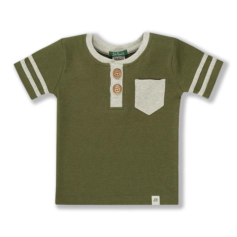 Forest Pine Short Sleeve Retro Button Pocket Shirt
