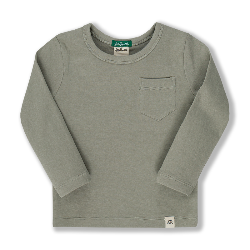 Harbor Gray Long Sleeve Pocket Shirt