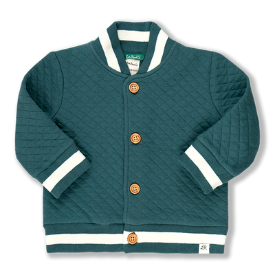 Peacock Quilted Bomber Jacket