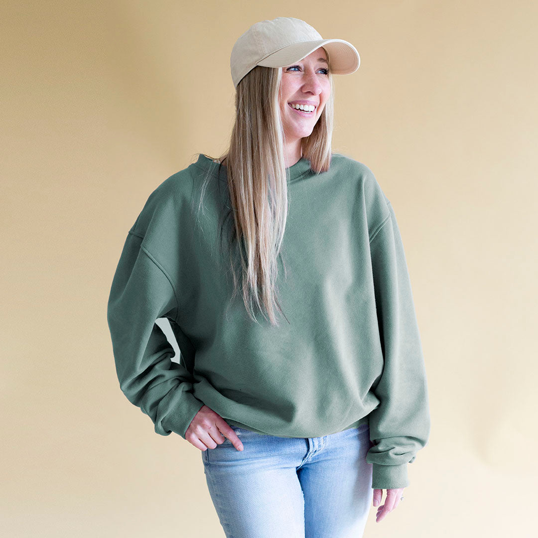 Clover Women's Drop Shoulder Crewneck Sweatshirt